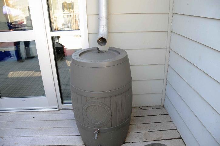 Rain water collection barrel for when it actually rains...