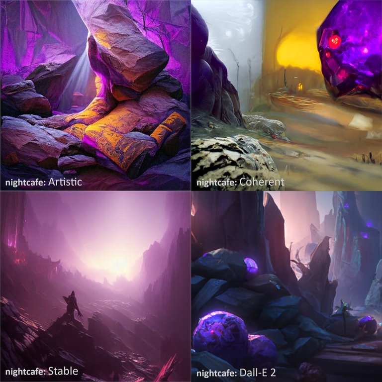 AI Art comparison. NightCafe algorithm