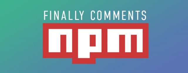 Finally NPM