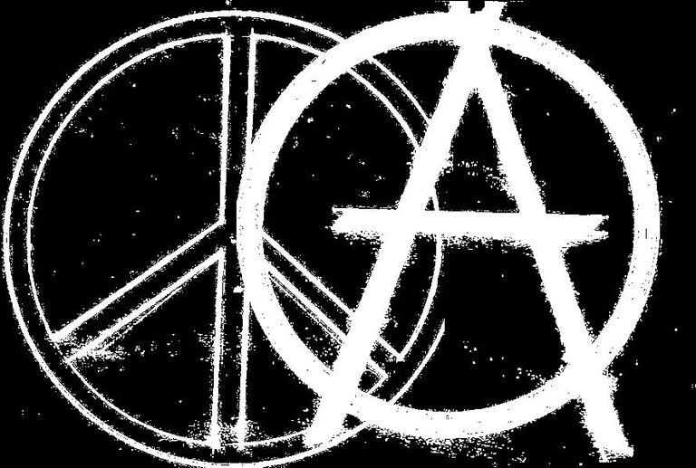 Anarchy and peace symbol