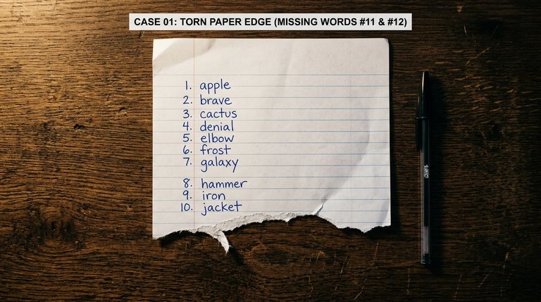 Case 01: Torn paper edge