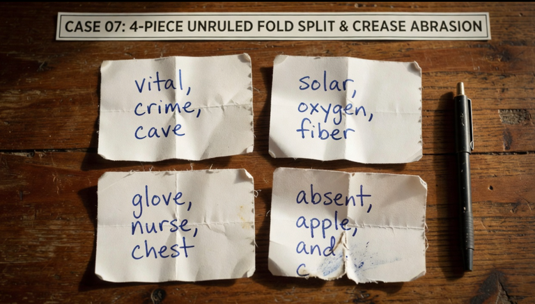 Case 07: Unruled paper fold wear