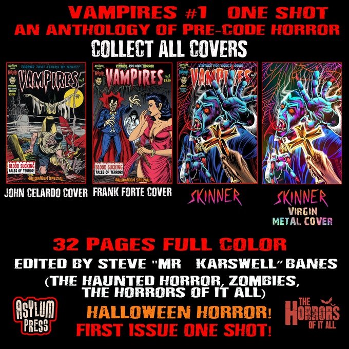 Frank Forte, Asylum Press, Kickstarter, vampires, halloween, horror, indie comics,