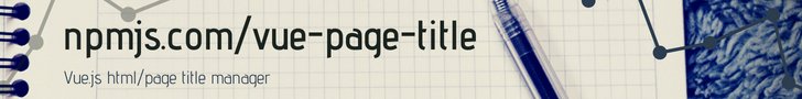 Vue.js html/page title manager