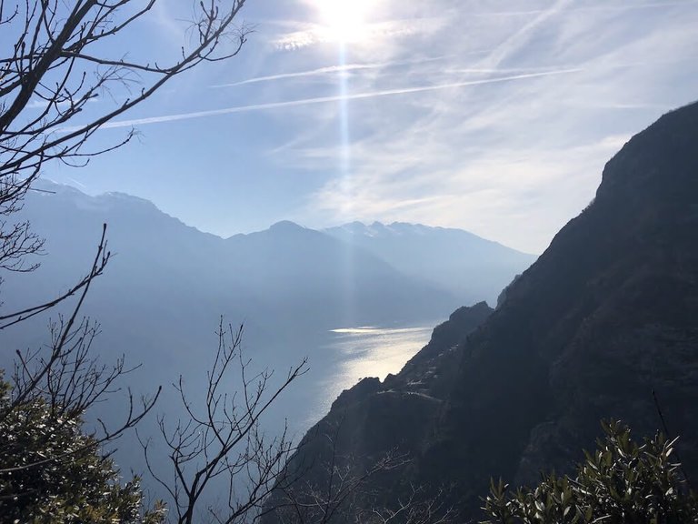 Ausblick auf den Gardasee vom Via Ferrata Fausto Susatti