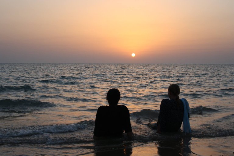 The sunset in Bushehr, Iran.