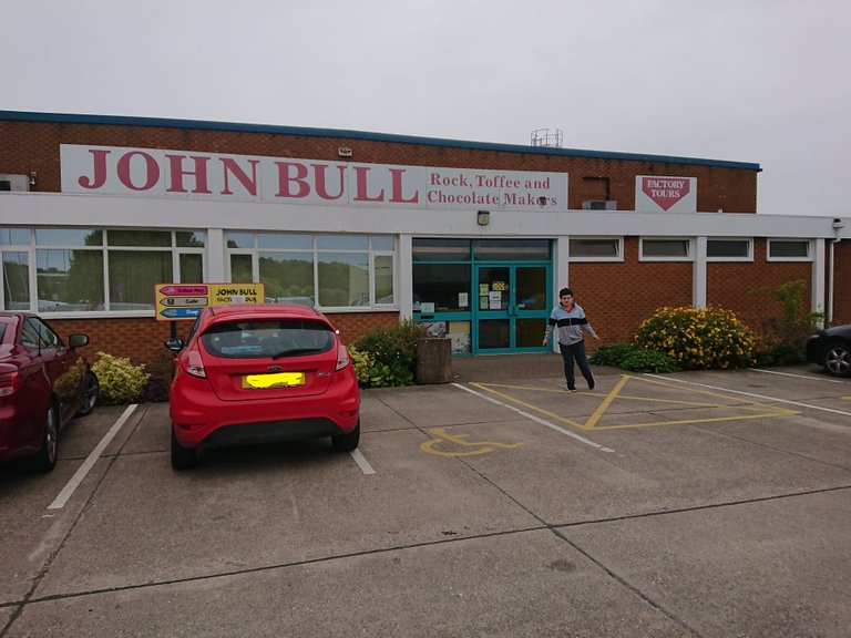 Me in front of John Bull's Chocolate factory