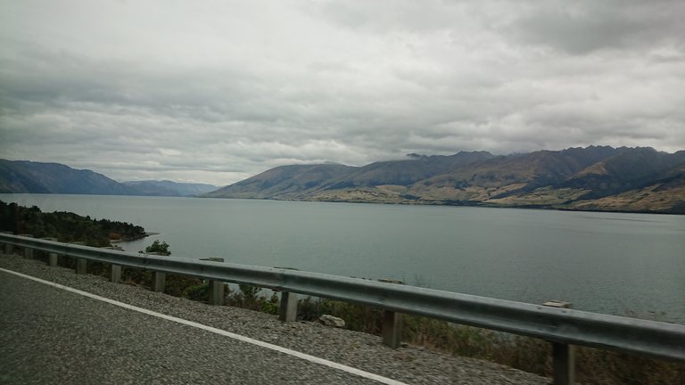 The landscape opens up as we drive alongside Lake Wanaka