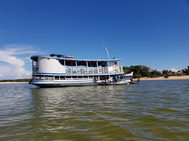 The boat I took in order to reach the small indigenous community