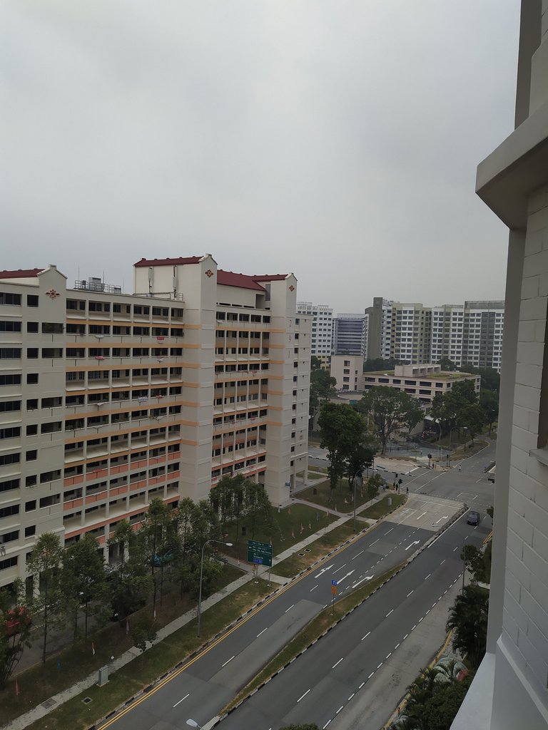 Look through apartment window: gray and depressing haze.