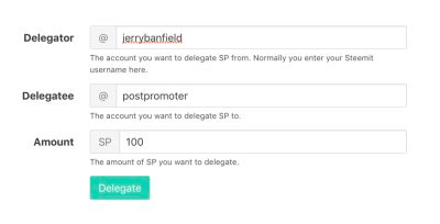 Steem Delegation Form