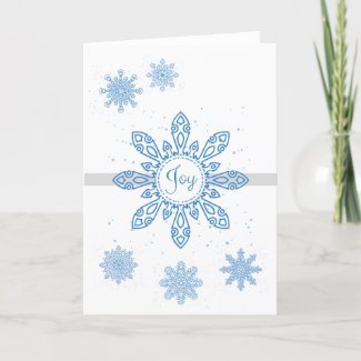 "Joy" Snowflake Christmas Card