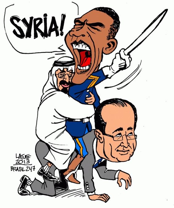 Obama wanting to control Syria with Salman hugging him