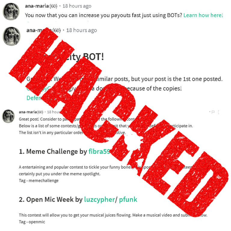 Hacked Comments