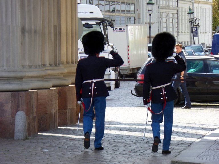 Guards officers salute