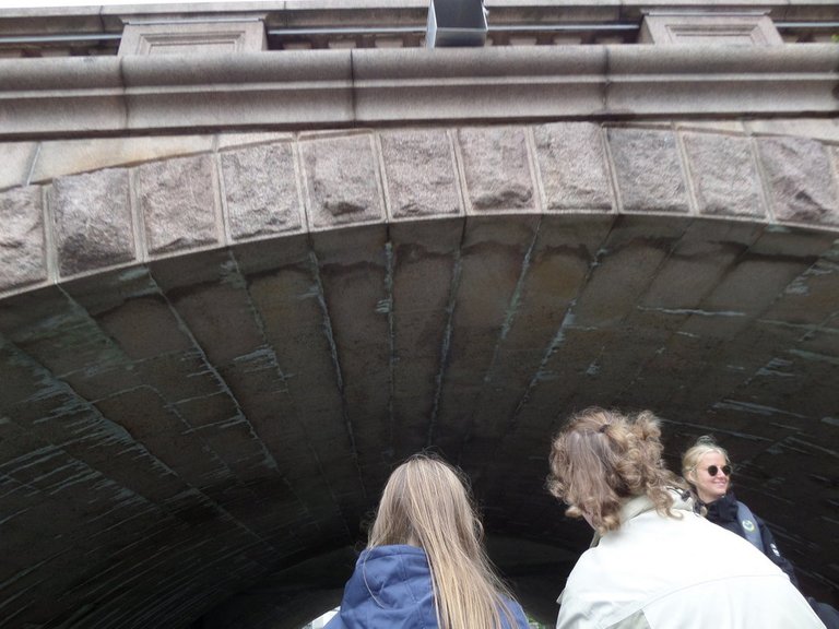 Gothenburg boat tour passing under a bridge