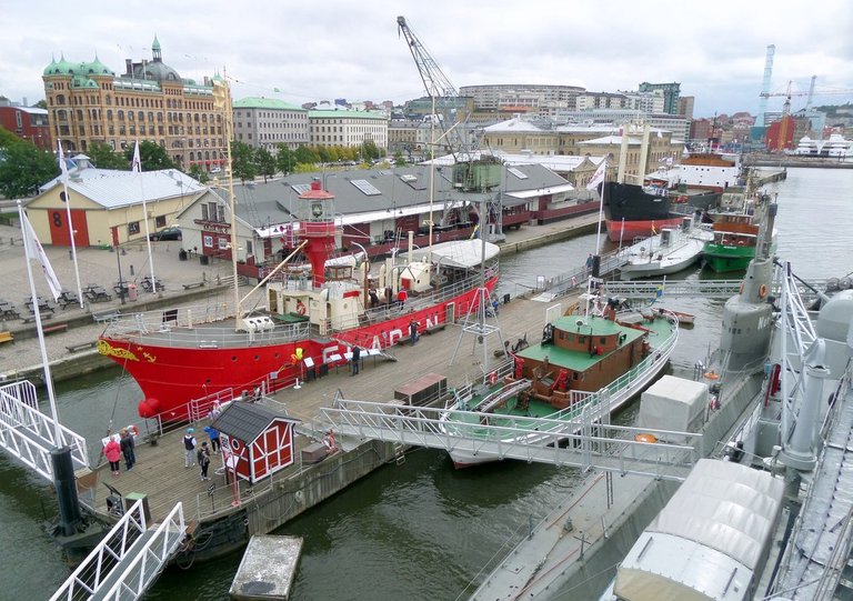 A lightship and submarine at Maritiman