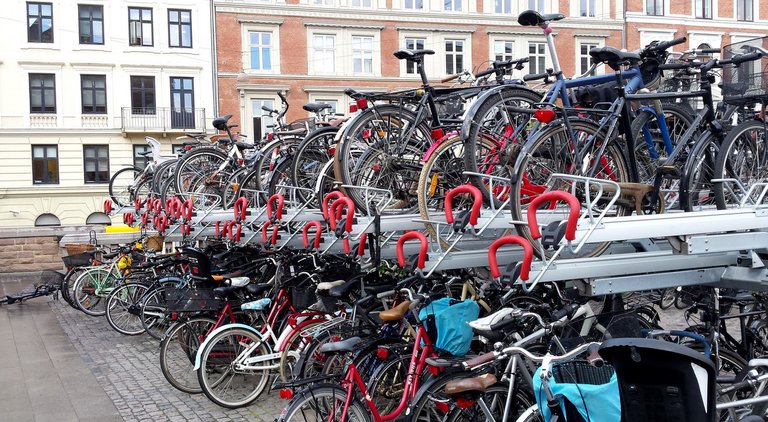 Bike parking in Copenhagen