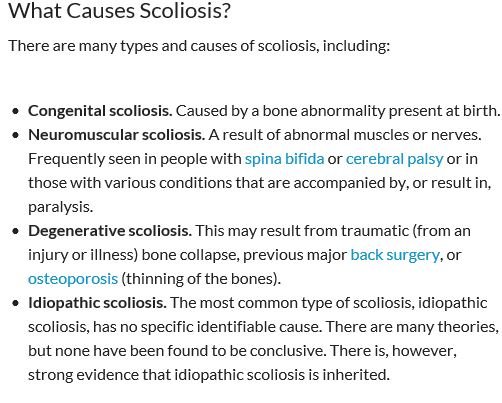 Scoliosis What causes Scoliosis