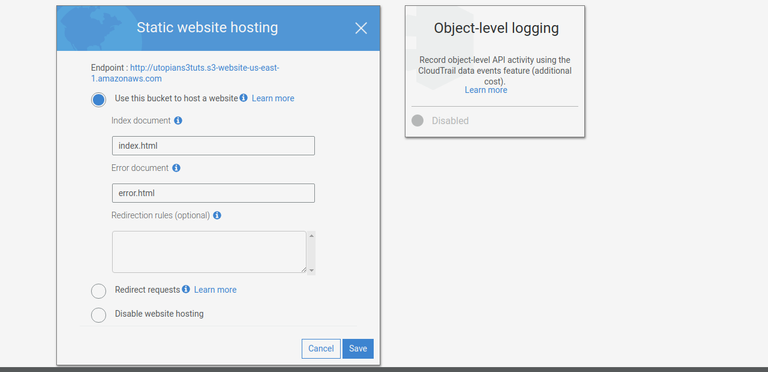 Get s3 bucket endpoint url