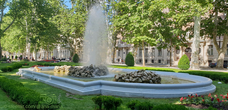 Zagreb Park Zrinjevac - Water Fountain on the Eastern side