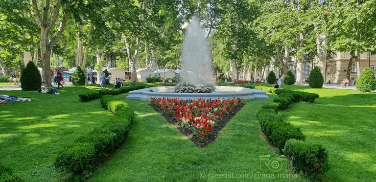 Park Zrinjevac - Water Fountain on the Eastern side