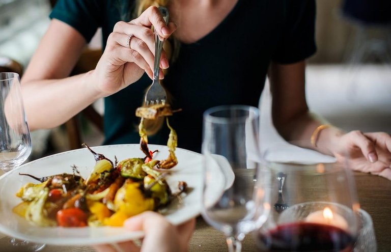 Woman Dining