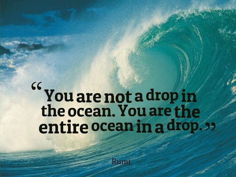 You are not a drop in the ocean