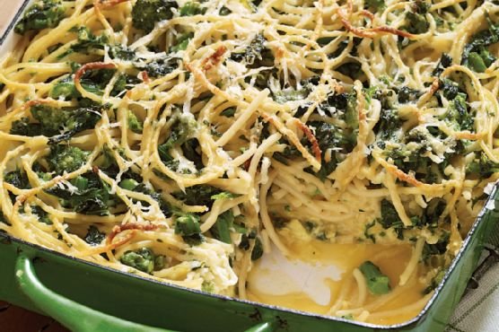 Baked Spaghetti Frittata With Broccoli Rabe And Smoked Mozzarella