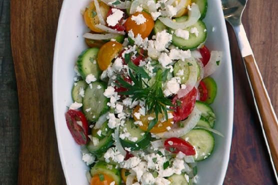 Mediterranean Cucumber Cherry Tomato Salad