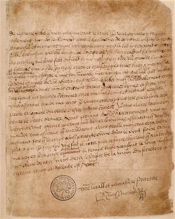 Carta de Enrique VIII a Catalina - Imagen cortesia de reuters.com