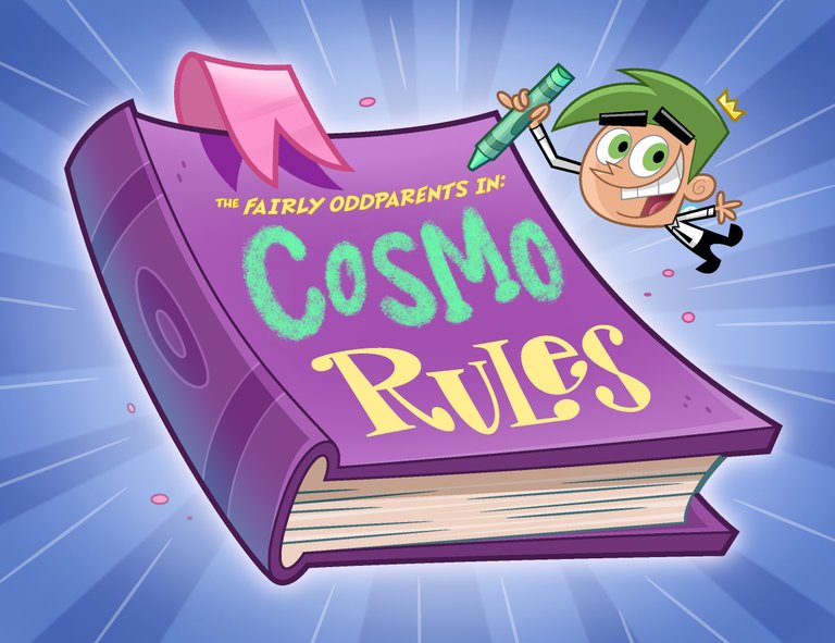 Caricatura de los Padrinos Mágicos. // Cartoon of The Fairly Oddparents. Fuente/Source: https://fairlyoddparents.fandom.com/wiki/Cosmo_Rules