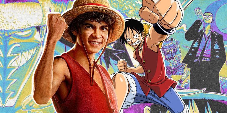 Luffy live action and anime One Piece