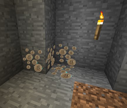 bitcoins in mine carts