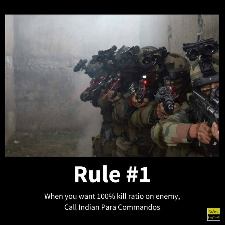 When you want 100% kill ratio on enemy, Call Indian Para Commandos