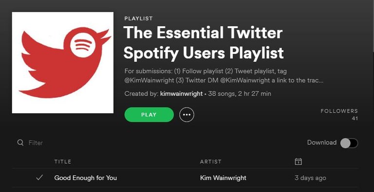 The Essential Twitter Spotify Users Playlist screenshot.JPG