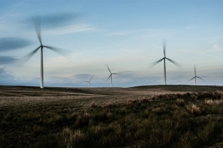 Wind turbines Betws Mountains Steve J Huggett.jpg