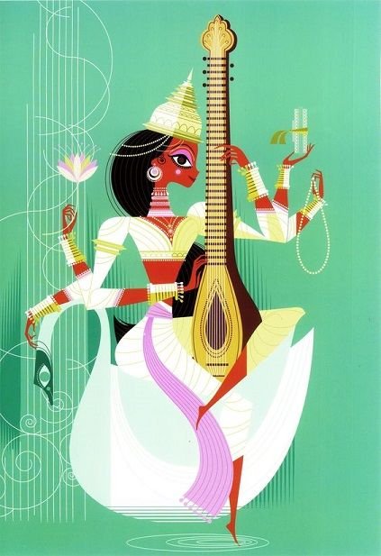 Saraswati by Michael Sporn.1.jpg