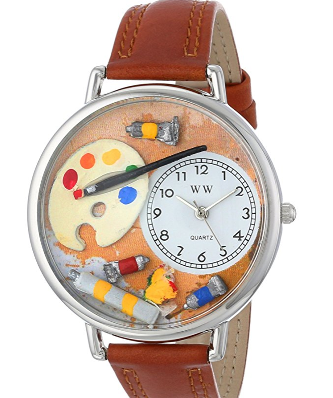 4. Whimsical Watches Unisex U0410002 Artist Tan Leather Watch.PNG