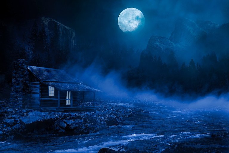 Night Good Night Home Illuminated Fog River Moon.jpg