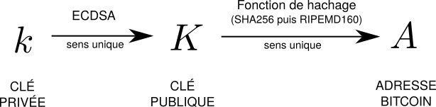 De la clé privée vers l'adresse