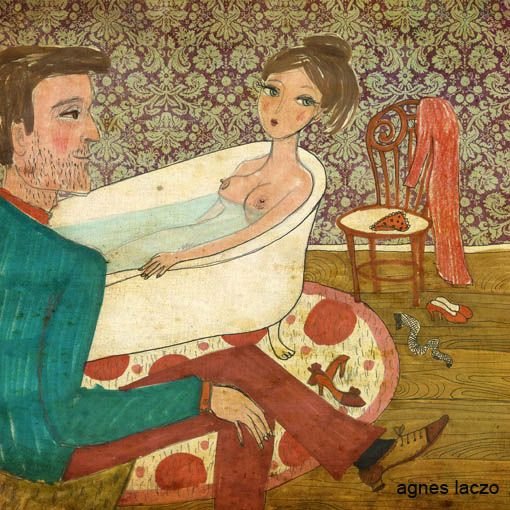 agnes laczo art bath tub women.jpg