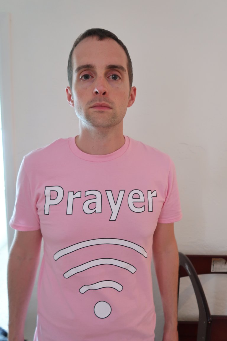 Jerry Banfield pink prayer amazon merch front 2.JPG