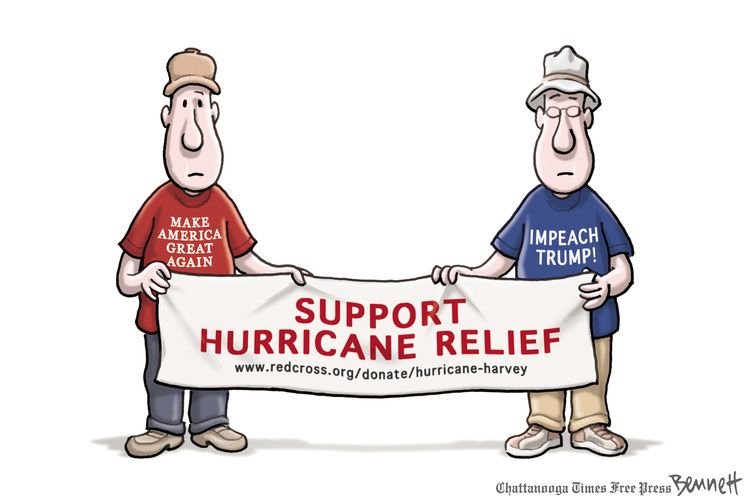 Support Hurricane Relief by Clay Bennett, Tuesday, August 29, 2017