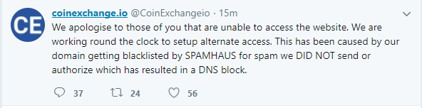 coinexchange tweet down UPDATE.PNG