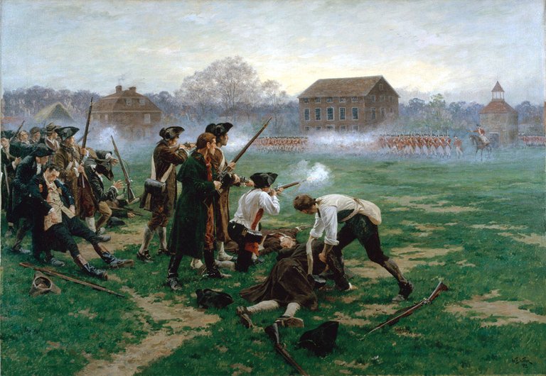 1263minutemen fire on redcoats in Concord.jpg