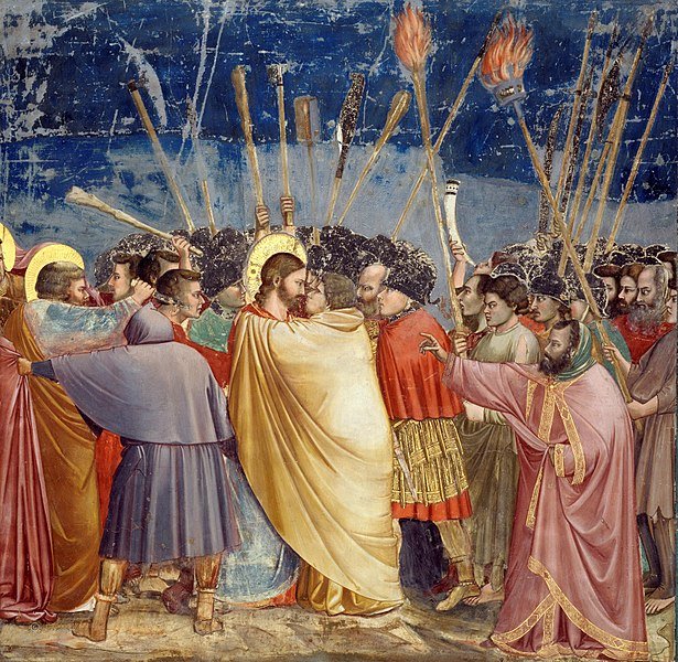 615px-Giotto_-_Scrovegni_-_-31-_-_Kiss_of_Judas.jpg