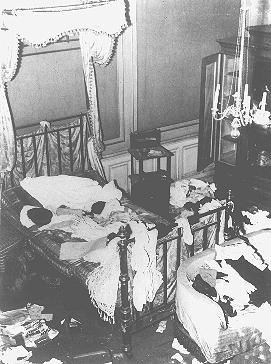 A private Jewish home vandalized during Kristallnacht (the "Night of Broken Glass" pogrom). Vienna, Austria, November 10, 1938.  .jpg