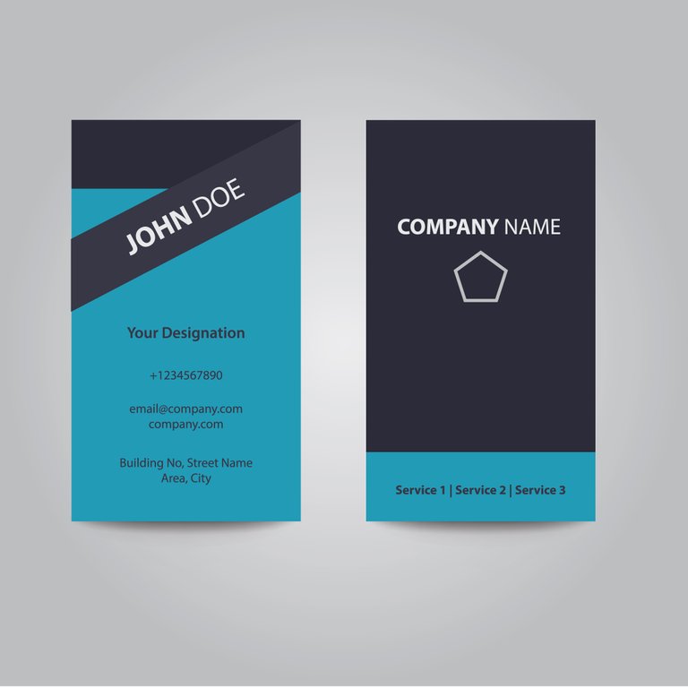 Modern Clean Flat Design Silver Blue Color Business Visiting Card.jpg