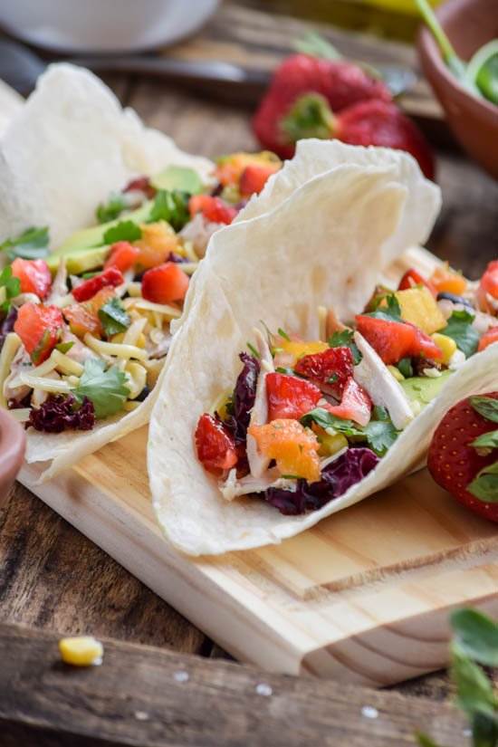 Shredded Chicken Tacos with Strawberry Mango Salsa (7).jpg